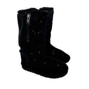 UGG Black Sequin Knit Boots Sz 13 Youth
